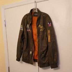 Olive Green Bomber Jacket